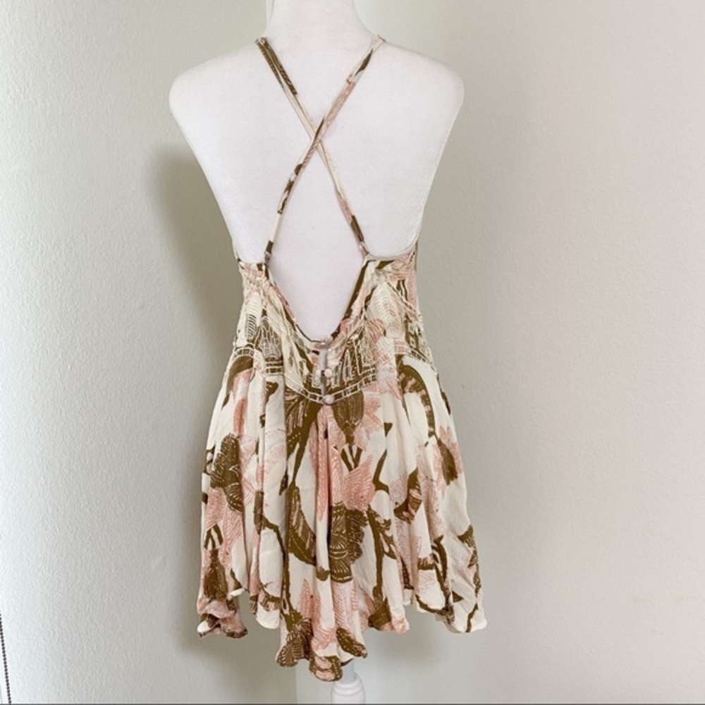 Free people printed slip crisscross straps dress - Picture 6 of 10